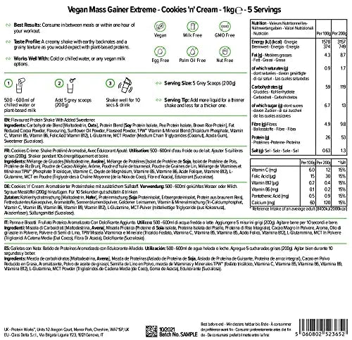 Protein Works - Vegan Mass Gainer Extreme | High Calorie Protein Powder | Weight Gainer Protein Works Au supplements