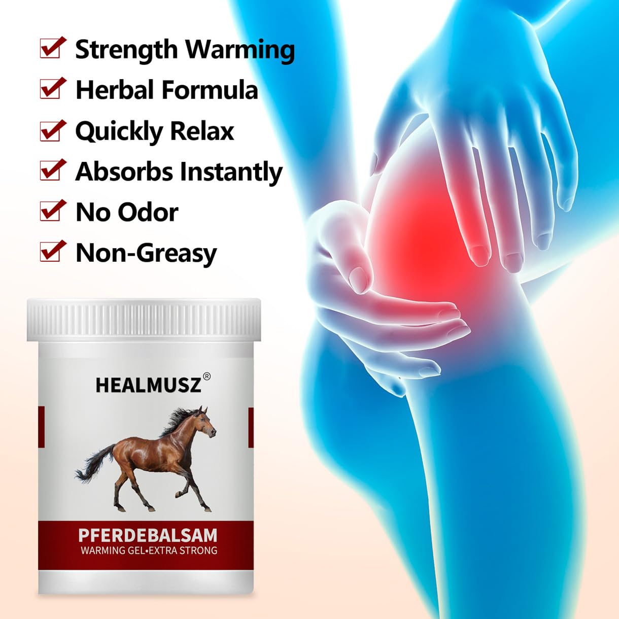 Horse Chestnut Cream Extra Strength Warming Massage Gel 16.9 Fl Oz (500mL) - Pferdebalsam for Varicose Veins, Muscle, Neck & Joint Discomfort, Bruises and Numbness ciwoll Au supplements