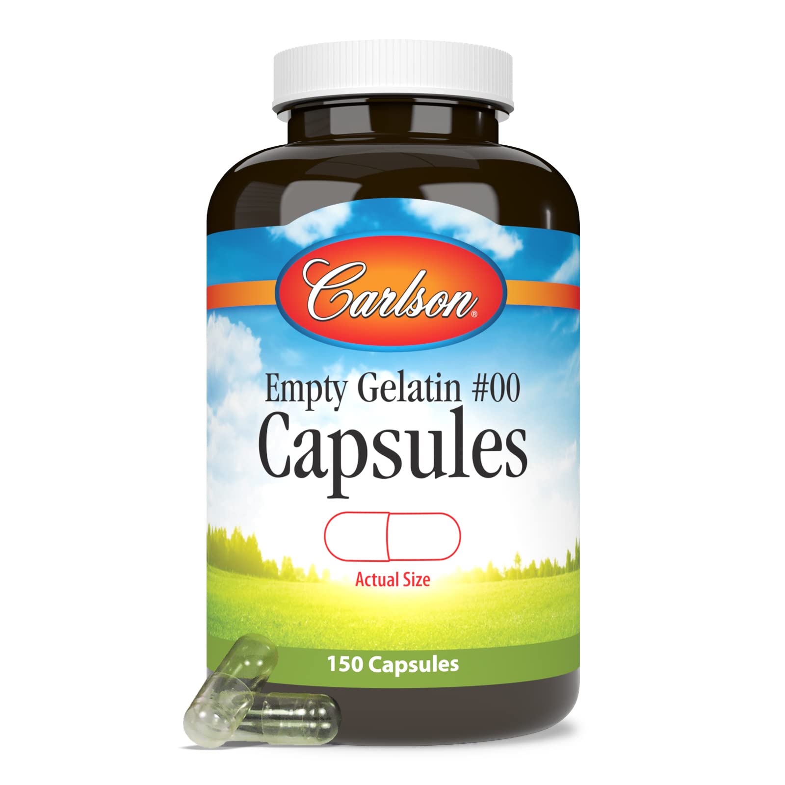 Carlson - Empty Gelatin #00 Capsules, Easy to Separate & Fill, 150 capsules Carlson Au supplements