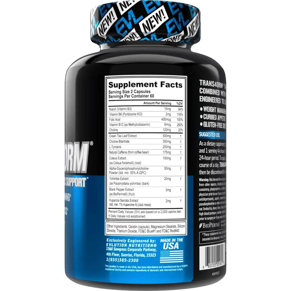 EVL Thermogenic Fat Burner Support - Fast Acting Weight Loss Energy and Appetite Evlution Au supplements