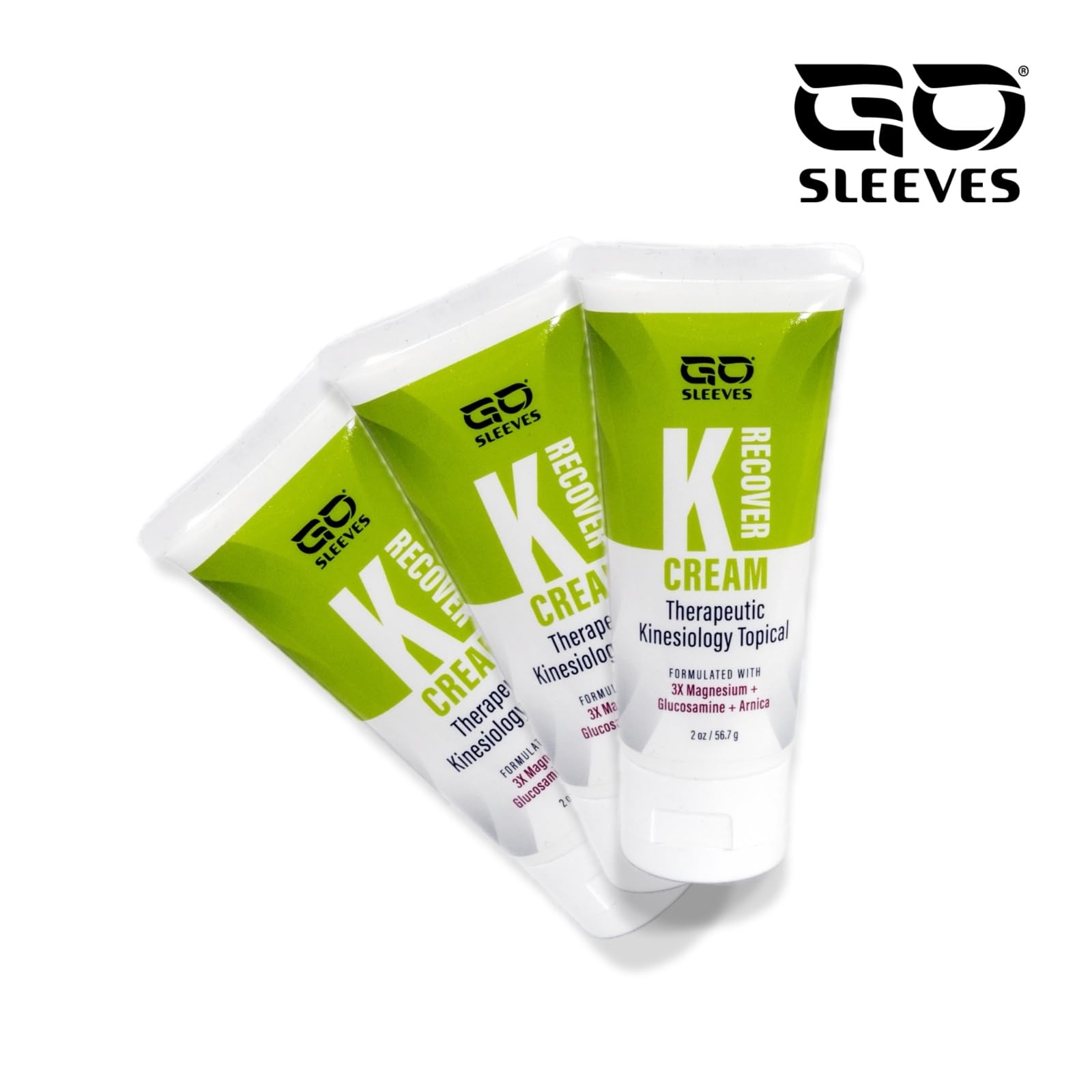 Go Sleeves Sports Recovery Cream - Concentrated Muscle and Joint Recovery Lotion – Magnesium Chloride Cream with Arnica for Muscle Pain and Stiffness from Running, Exercise, Backache – 2 Ounces GO SLEEVES Au supplements