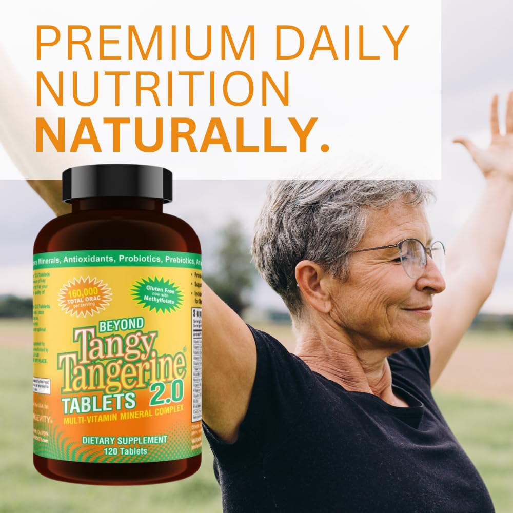 Youngevity Beyond Tangy Tangerine 2.0 Multi-Vitamin & Mineral Complex - Made with Natural & Whole Foods | 160,000 ORAC | 120 Tablets | 1 Bottle Youngevity Au supplements