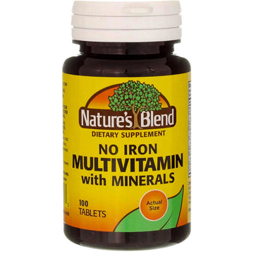 Nature's Blend Multiple Vitamin with Minerals No Iron 100 Tabs Nature's Blend Au supplements