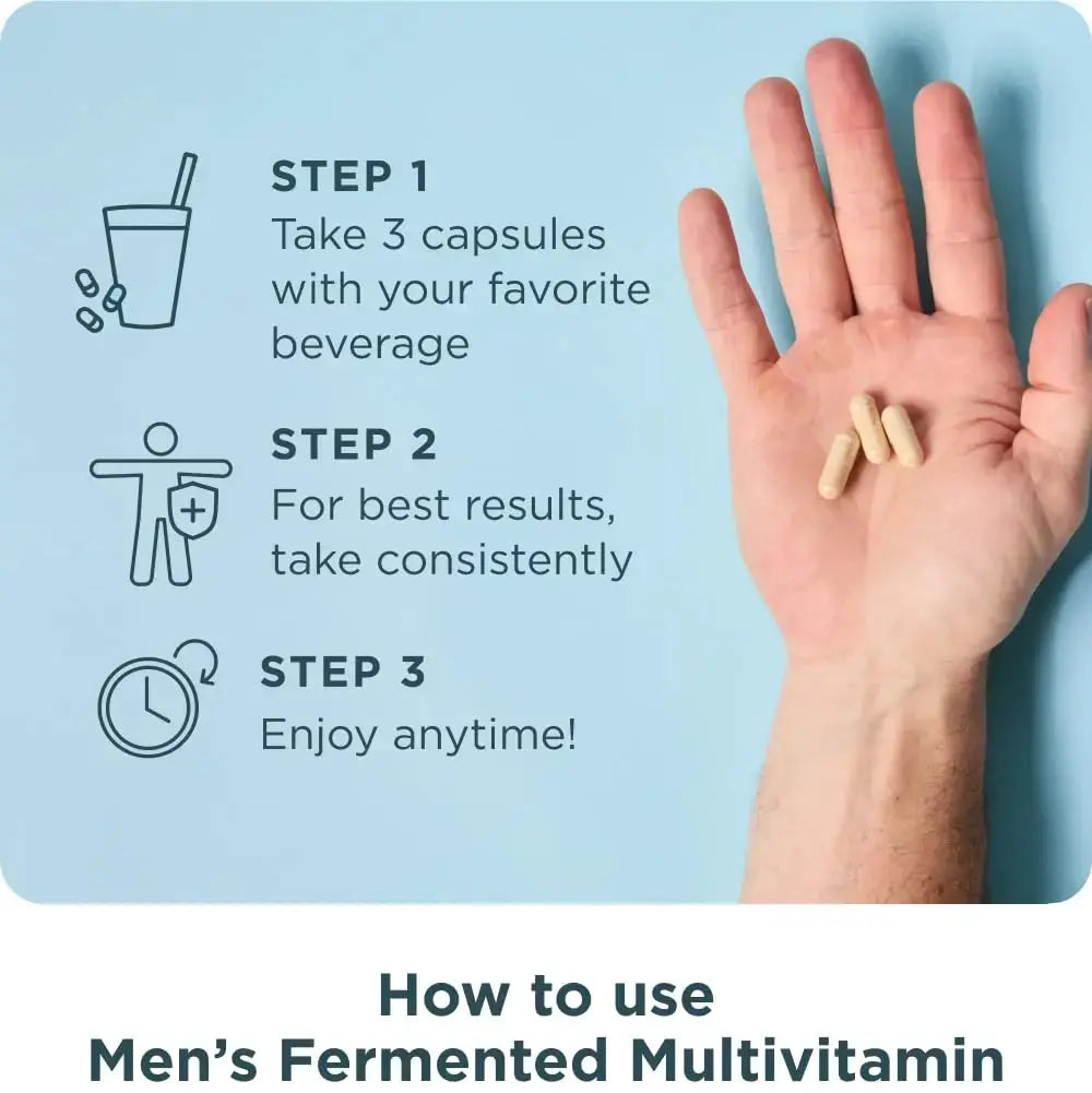 Ancient Nutrition Multivitamin for Men, Men's Fermented Multivitamin with Vitamin A, C, D, E, K, Zinc & Magnesium, Immune Support Ancient Nutrition Au supplements