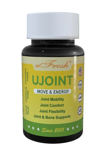 UJoint Move & Energy Joint Flexibility and Mobility Dietary Supplements, 30 Day Supply, 60 Capsules (1) uFresh Au supplements