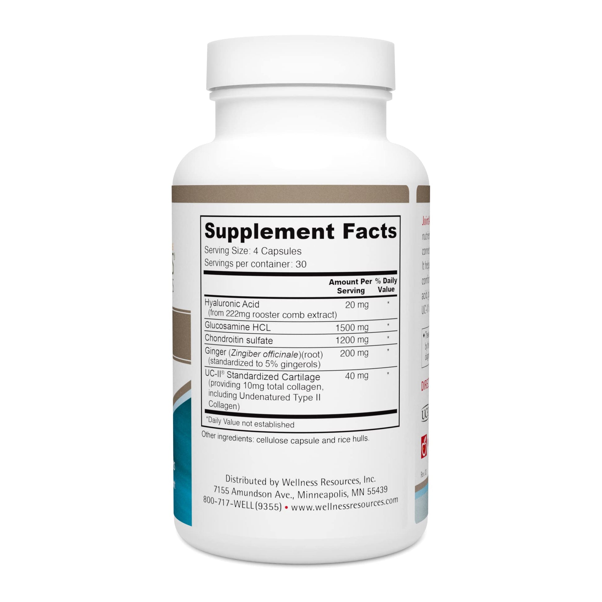 Wellness Resources JointAll - Joint Support Supplement with Natural Hyaluronic Acid, UC-II Collagen, Glucosamine, Chondroitin for Joint Strength and Comfort (120 Capsules) … Wellness Resources Au supplements