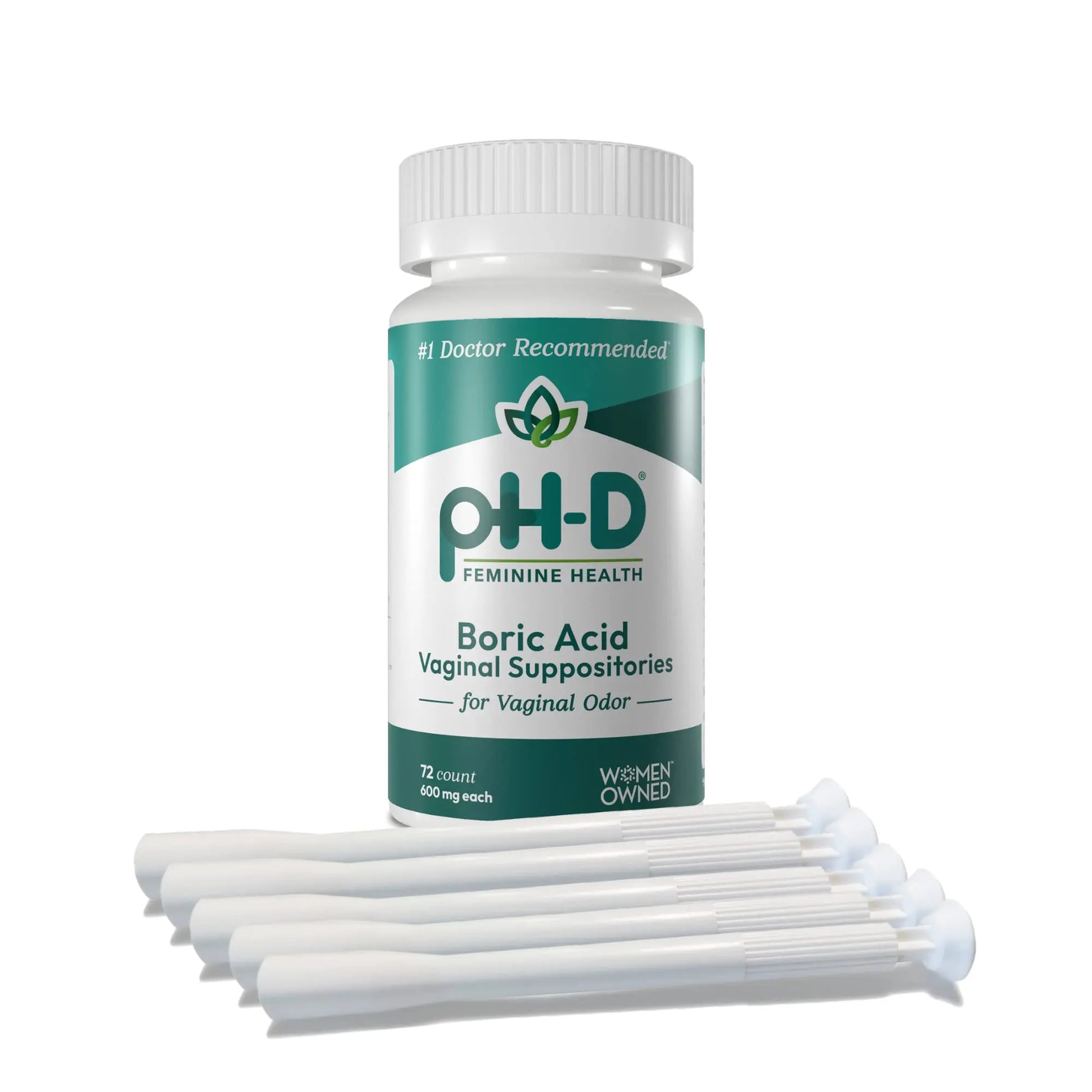 pH-D Feminine Health Support - Boric Acid Starter Bundle - pH-D Boric Acid Vaginal Suppositories 72 Count and 5 Vaginal Suppository Applicators pH-D Feminine Health Support Au supplements
