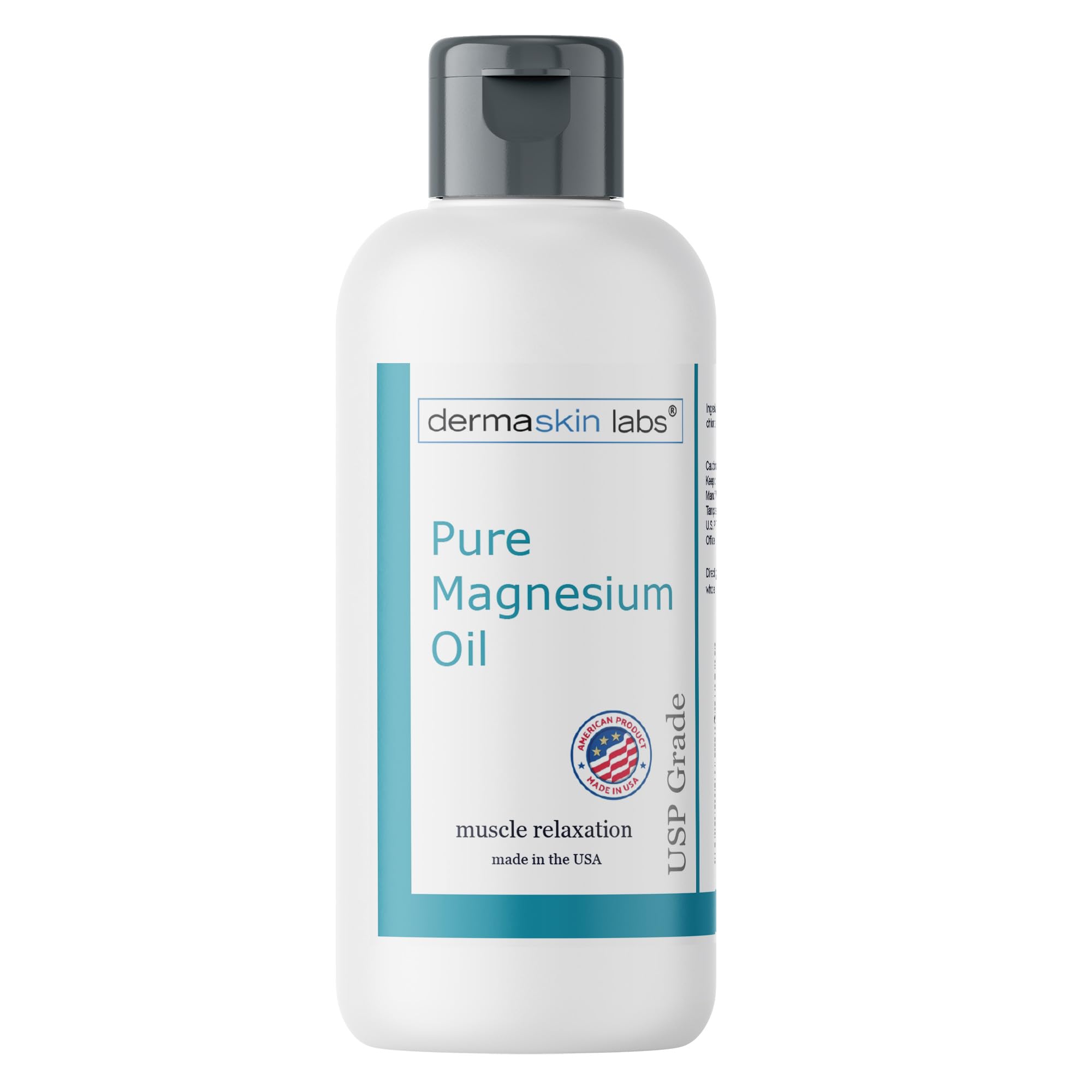 Magnesium Spray 4 oz Non-Greasy Pure Topical Magnesium Chloride Soothing Relief and Relaxation for Overworked Muscles and Joints Body Massage with Aloe Vera Made in The USA Dermaskin Labs Au supplements
