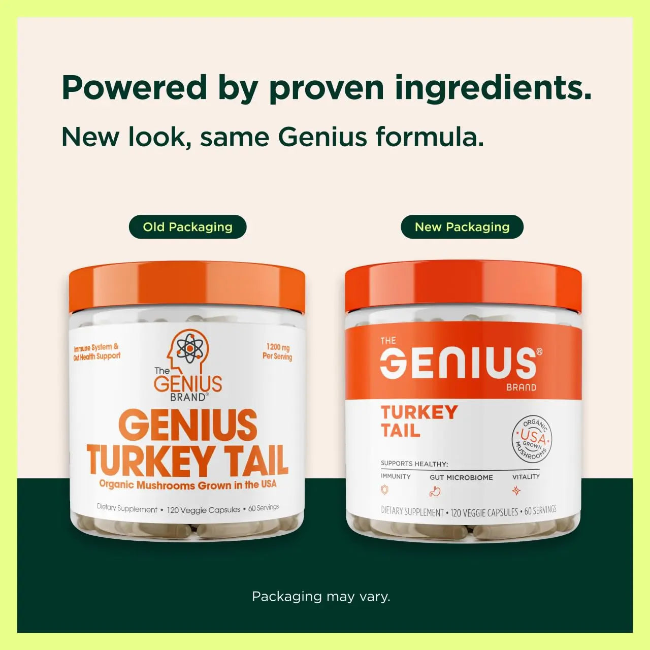 The Genius Brand Genius Turkey Tail - Plant-Based Supplement for Immune, Gut & Antioxidant Support - Organic & Non-GMO - 120 Veggie Capsules The Genius Brand Au supplements