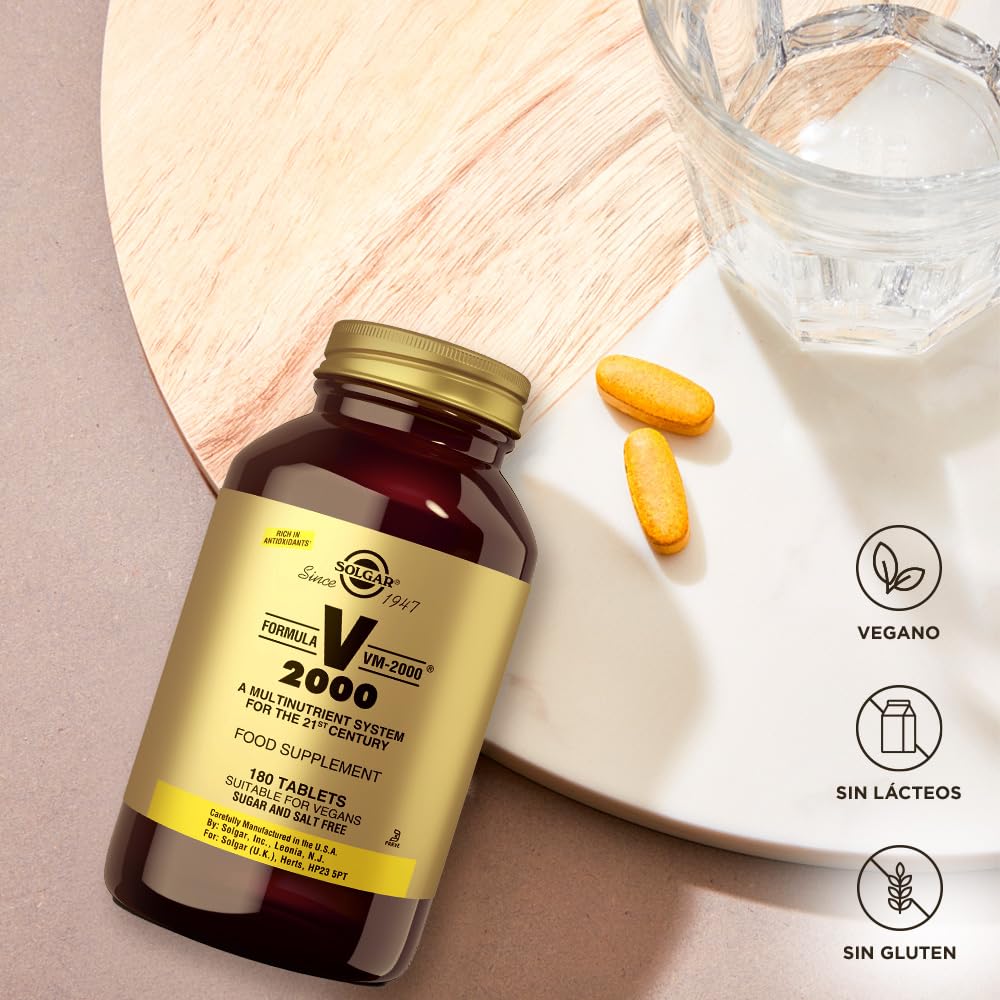 Solgar Formula VM-2000 (Multinutrient System), 180 Tablets - Premium Quality Multiple - Contains Zinc - Supports A Healthy Immune System - Vegan, Dairy Free, Kosher - 90 Servings Solgar Au supplements