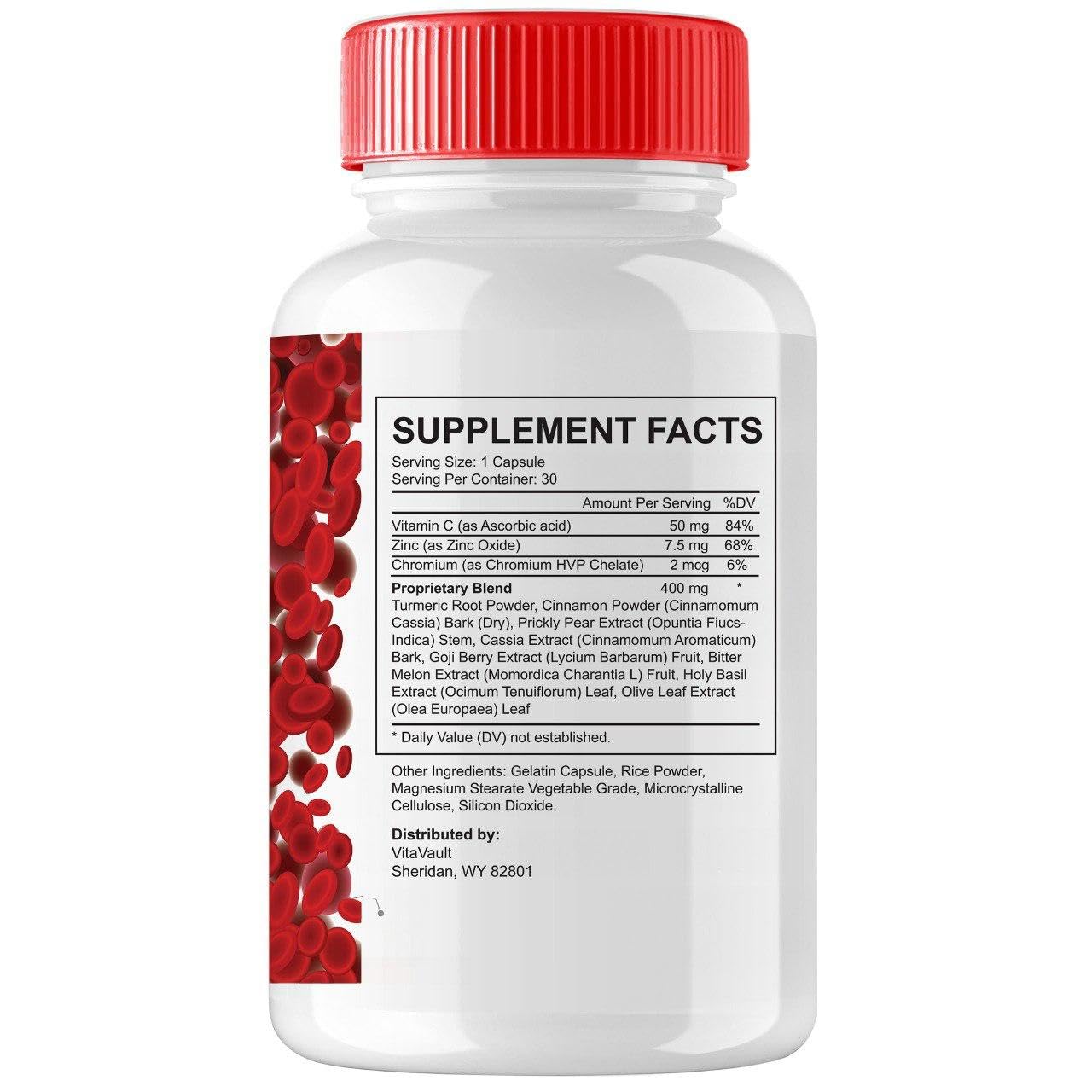 (5 Pack) Glucofort, Max Advanced Blood Support Formula Capsules Vitavault Au supplements