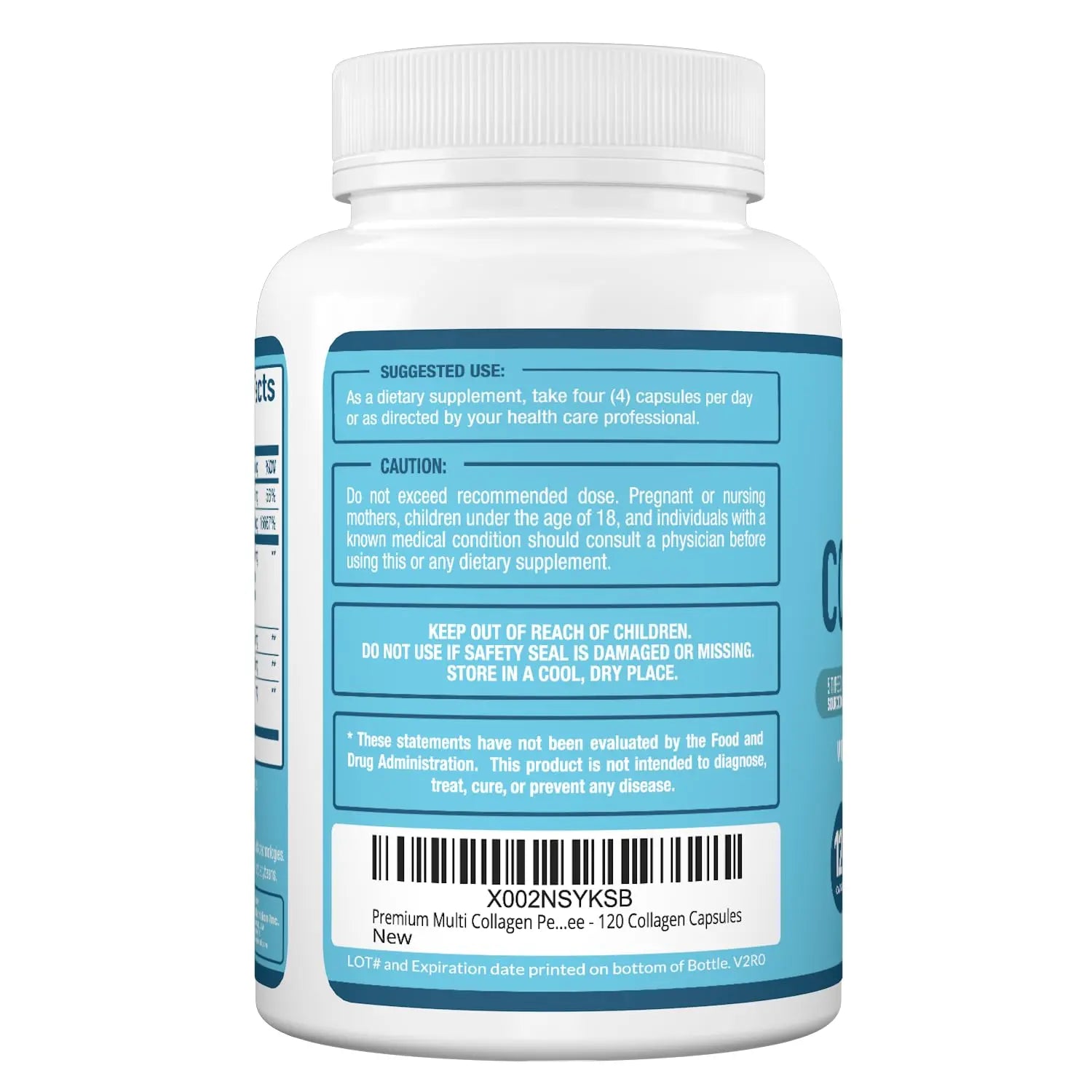 Premium Multi Collagen Peptides (Types I, II, II, V, X) - Collagen Pills for Skin Care, Hair Growth, Nails & Joints - Vitamin C, Hyaluronic Acid Purely Optimal Au supplements