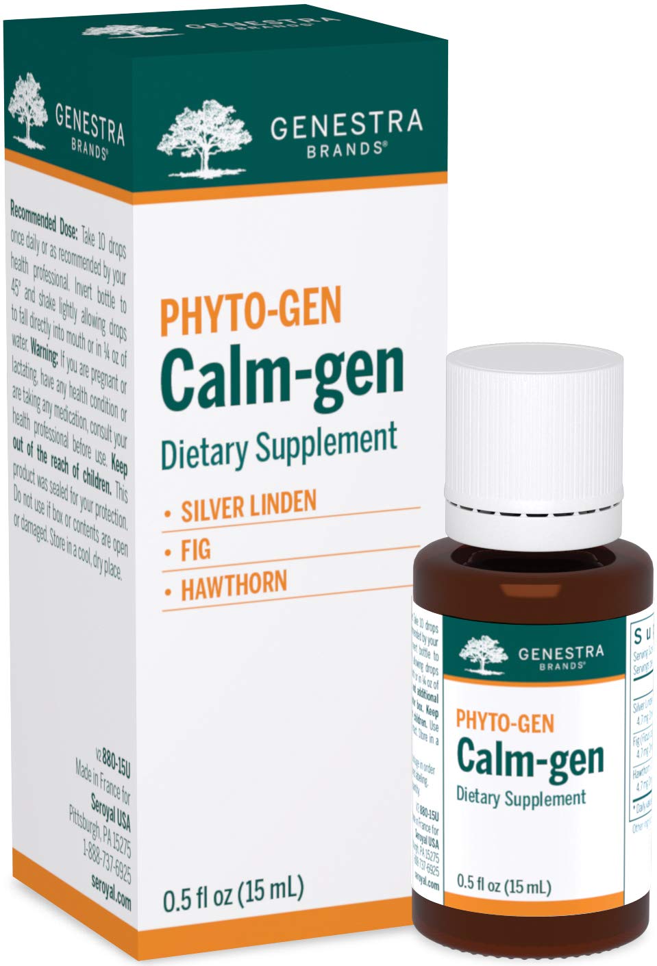 Genestra Brands Calm-gen | Silver Linden, Fig, and Hawthorn Herbal Supplement | 0.5 fl. oz. Genestra Brands Au supplements
