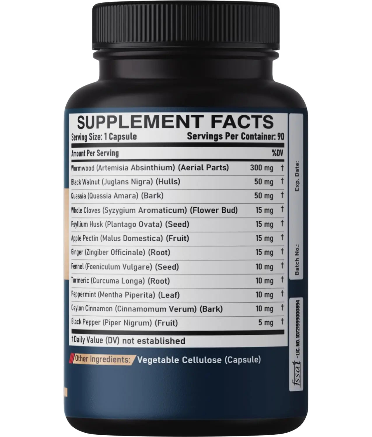 DEDICAD 12in1 Wormwood Black Walnut Clove Capsules - Immune, and Mood Support - 3 Month Supply - 90 Vegan Capsules DEDICAD Au supplements