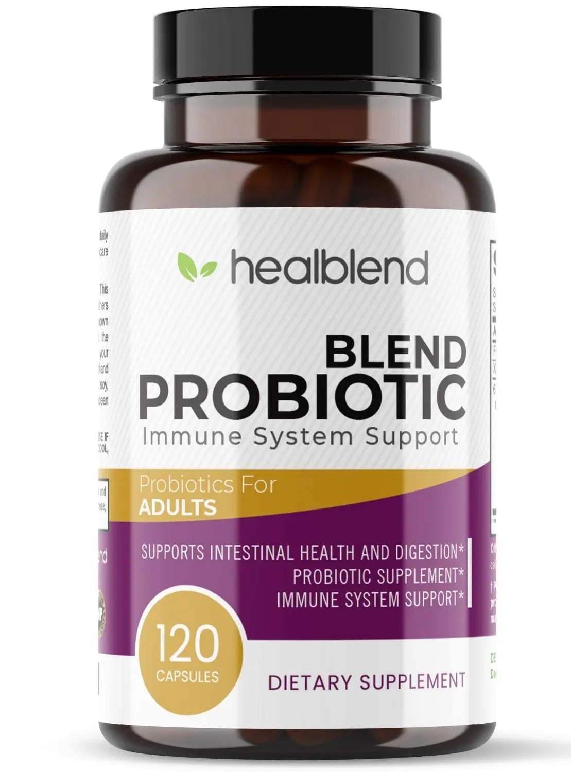 healblend Probiotic Caps Dietary Supplement Capsules, Probiotic for Women and for Men Digestive Health, Immune System Support, Non-GMO, Gluten-Free, 120 Veg Caps healblend Au supplements