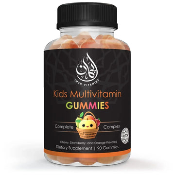 Iman Vitamins Halal Kids Multivitamin Gummies | Vitamin C, D, Zinc, A, E, B6, B12, Biotin, Folate, Inositol | Strengthen Metabolism, Bones & Immunity | Iman Vitamins Au supplements