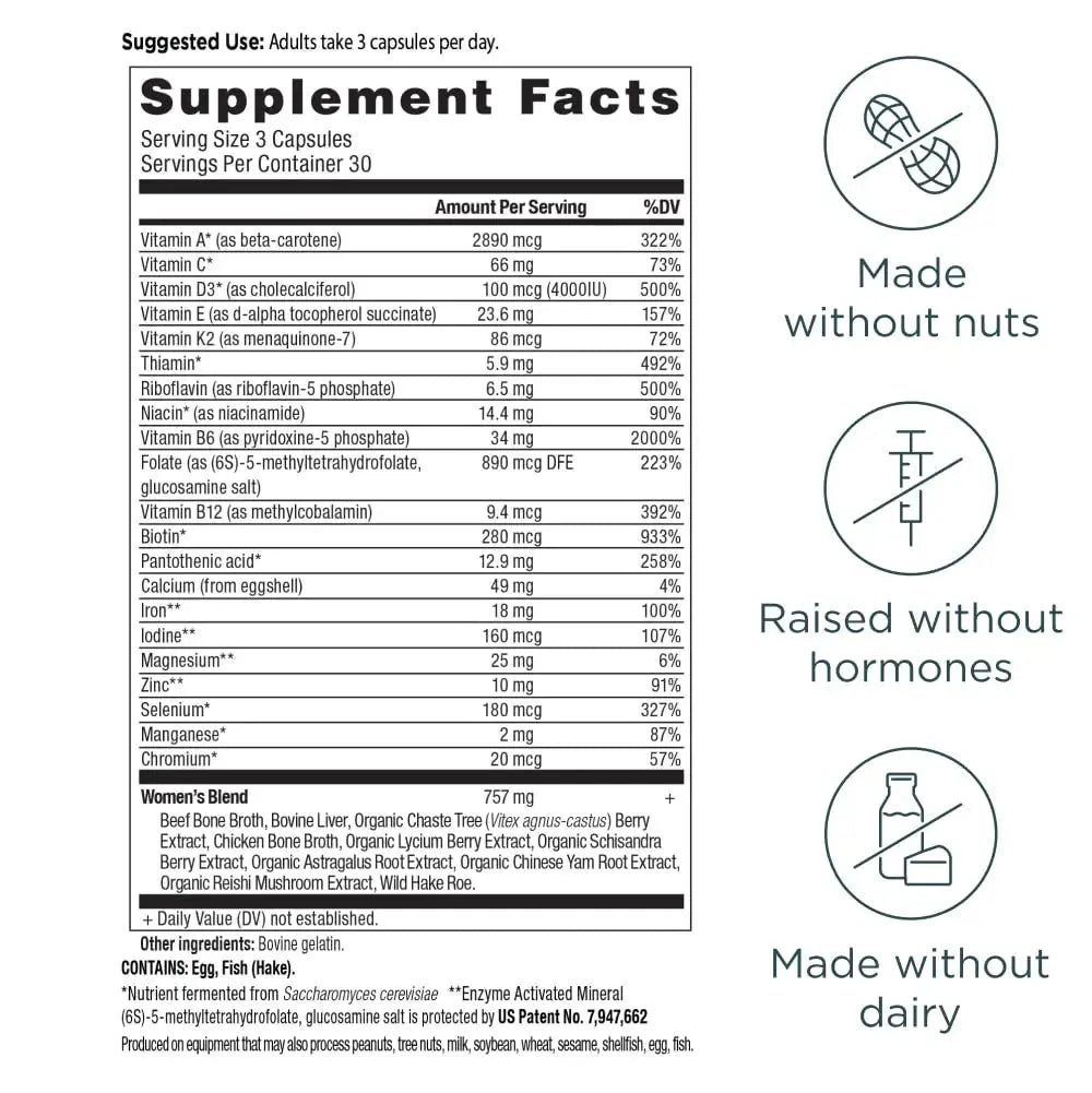 Ancient Nutrition Multivitamin for Women, Multi Women's, Methylated Vitamin D, C, B12, Zinc, Magnesium Ancient Nutrition Au supplements