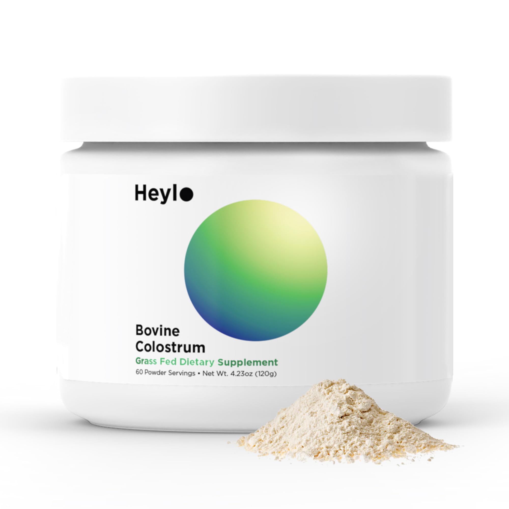 Heylo Premium Colostrum Powder – 100% Pure, Grass-Fed Bovine 40% IgG Supplement, Natural Gut Health Bloating Immunity Skin & Hair, Muscle Recovery, Rich in Immunoglobulins, 60 Servings Heylo Health Au supplements