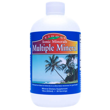 Eidon Multiple Minerals Supplement - Ionic Trace Mineral Drops for Water, with Zinc, Potassium, Chromium, & Magnesium, Natural Liquid Vitamins, Sugar Free & Bioavailable, for Men & Women - 18 oz Eidon Ionic Minerals Au supplements