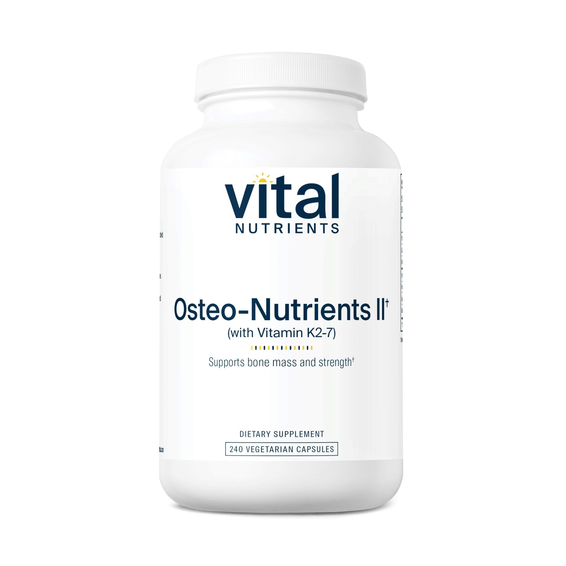 Vital Nutrients Osteo-Nutrients II - Vitamin K2 + D3, Calcium, Boron, and Magnesium for Bone Strength* - Healthy Heart Support - Vegetarian Supplement - Gluten, Dairy, Soy Free - 240 Capsules Vital Nutrients Au supplements