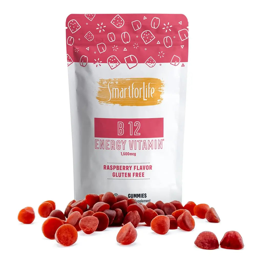 B12 Gummy Vitamins - 1500 mcg Vitamin B12 Gummies for Adults and Kids - Helps with Energy, Metabolism, Bone Nervous System Support Smart for Life Au supplements