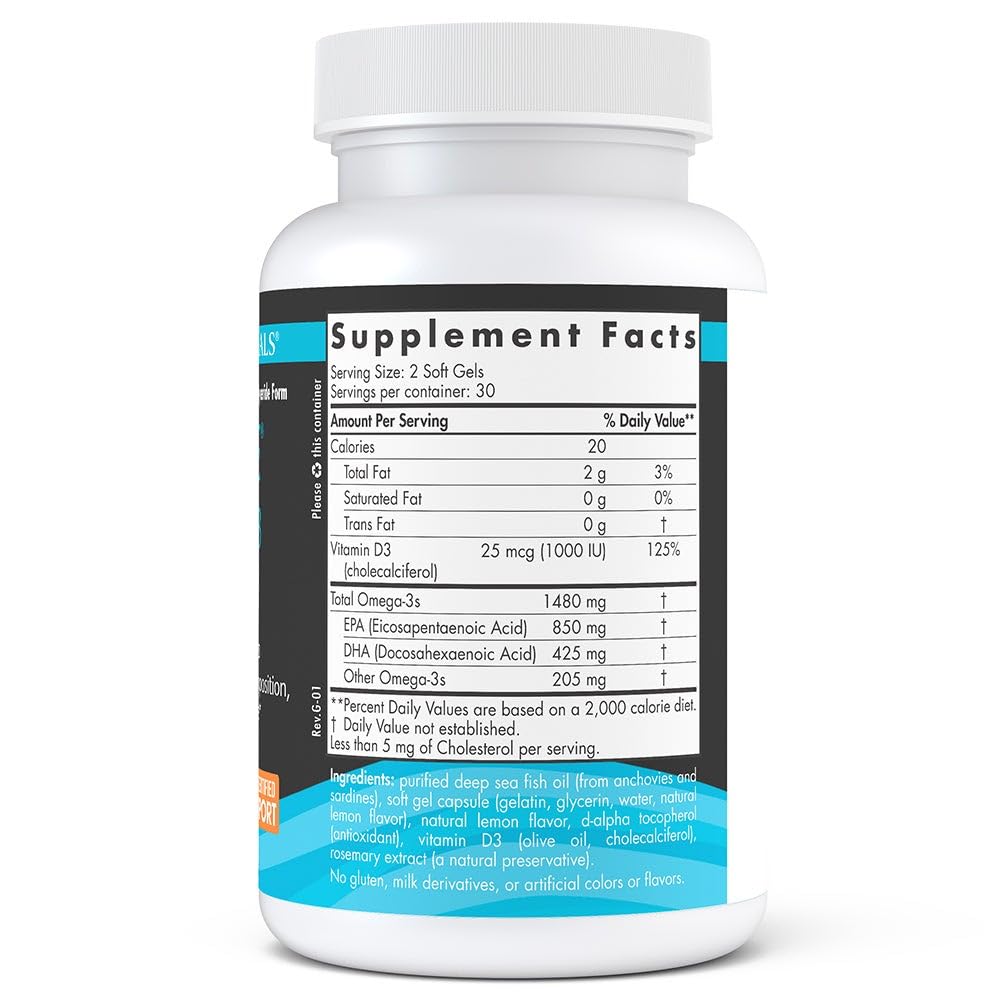 Nordic Naturals Ultimate Omega-D3 Sport, Lemon - 60 Soft Gels - 1480 mg Omega-3 + 1000 IU Vitamin D3 - NSF Certified - Supports Muscle, Bones, Focus & Endurance - 30 Servings Nordic Naturals Au supplements
