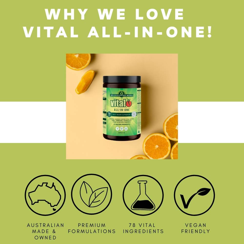 Vital Greens Antioxidant Superfood Powder Natural Multivitamin Formula 300gm / 10.58oz Vital Greens Au supplements
