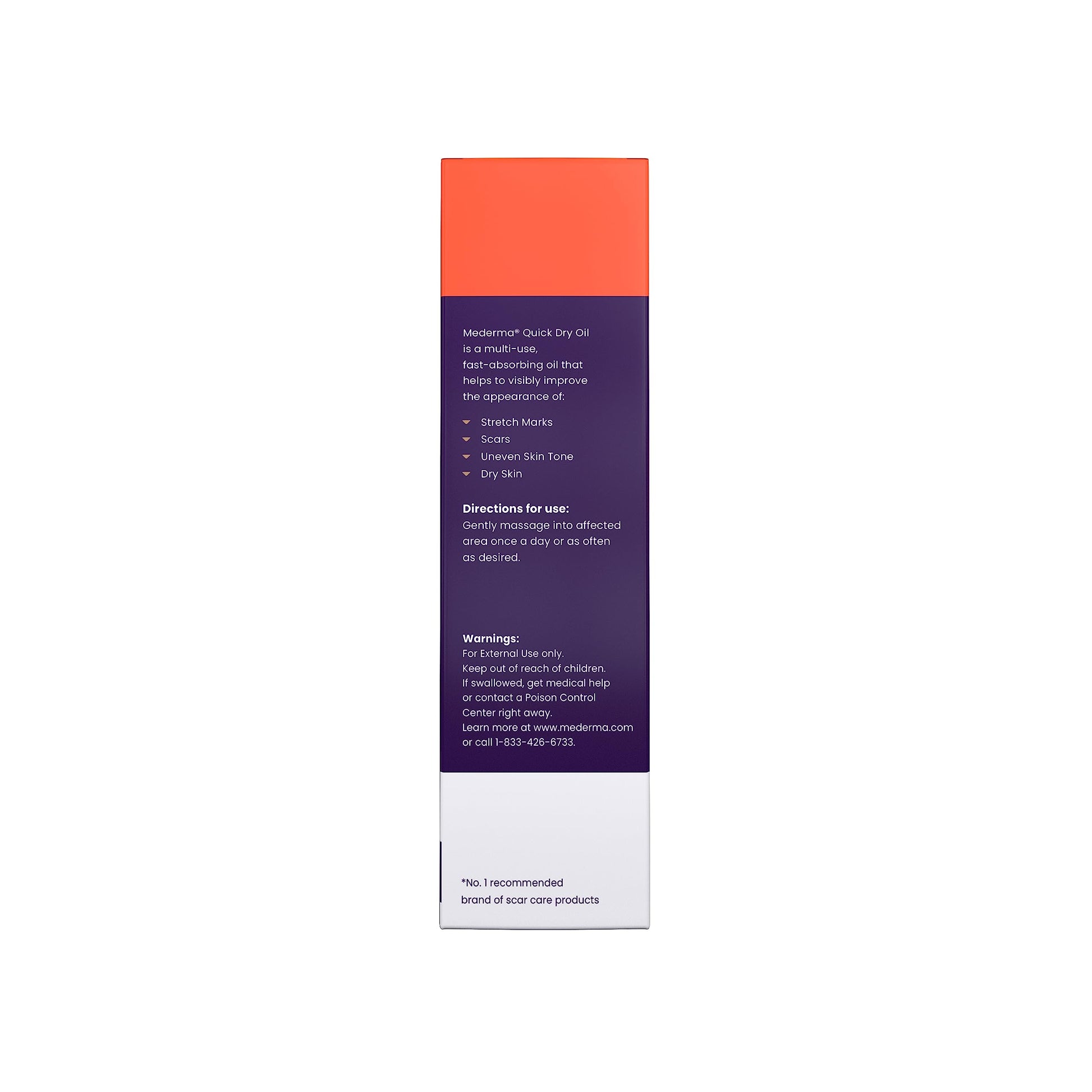 Mederma Quick Dry Oil, Scar and Stretch Mark Treatment, Helps to Improve the Appearance with Natural Botanical Extracts, Paraben Free, Fast-Absorbing, 3.4oz (100ml) Mederma Au supplements