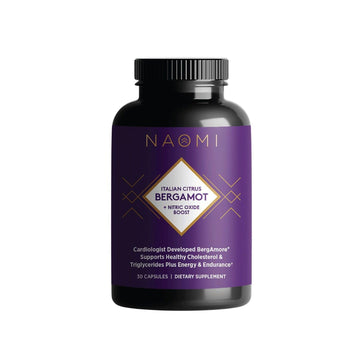 NAOMI Italian Citrus Bergamot Plus Nitric Oxide Boost, Award-Winning Cardiologist Dvlpd, Supports Healthy Cholesterol & Blood Pressure in Normal Range, with 7 Key Polyphenols, 30-Day Supply NAOMI Au supplements