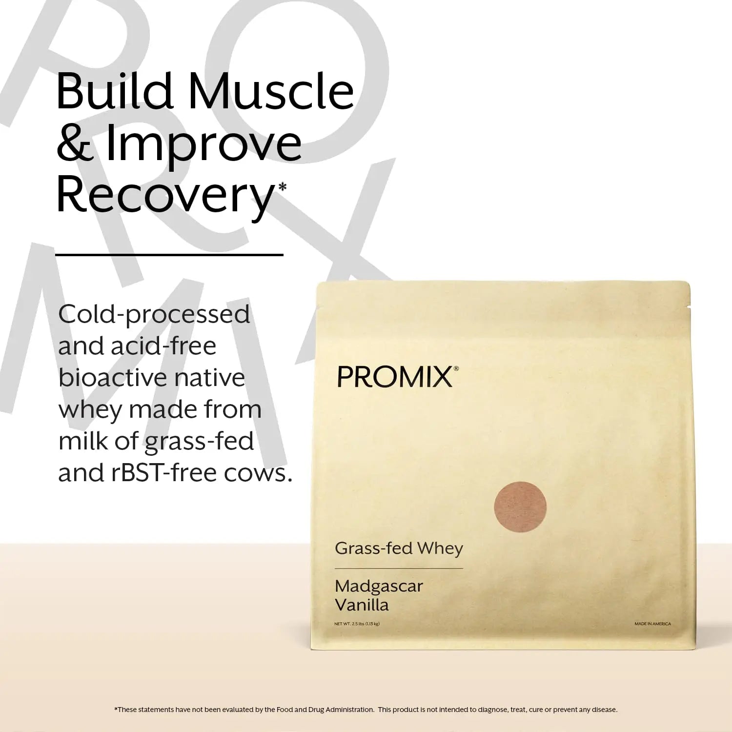 Promix Whey Protein Powder, Vanilla - 2.5lb Bulk - Grass-Fed & 100% All Natural ProMix Nutrition Au supplements