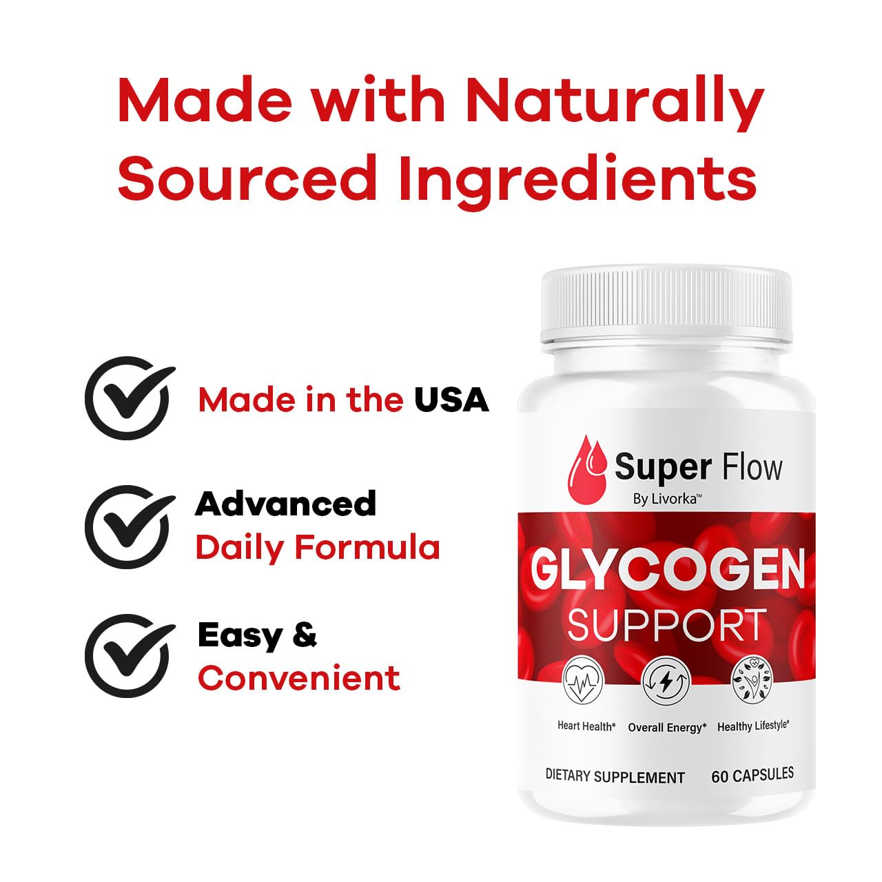(2 Pack) Super Flow Glycogen Capsules - Official SuperFlow Advanced Glycogen Support Pills - Maximum Strength, Natural Formula Vitamins for Overall Health & Wellness Reviews, 120 Capsules for 2 Months LIVORKA Au supplements