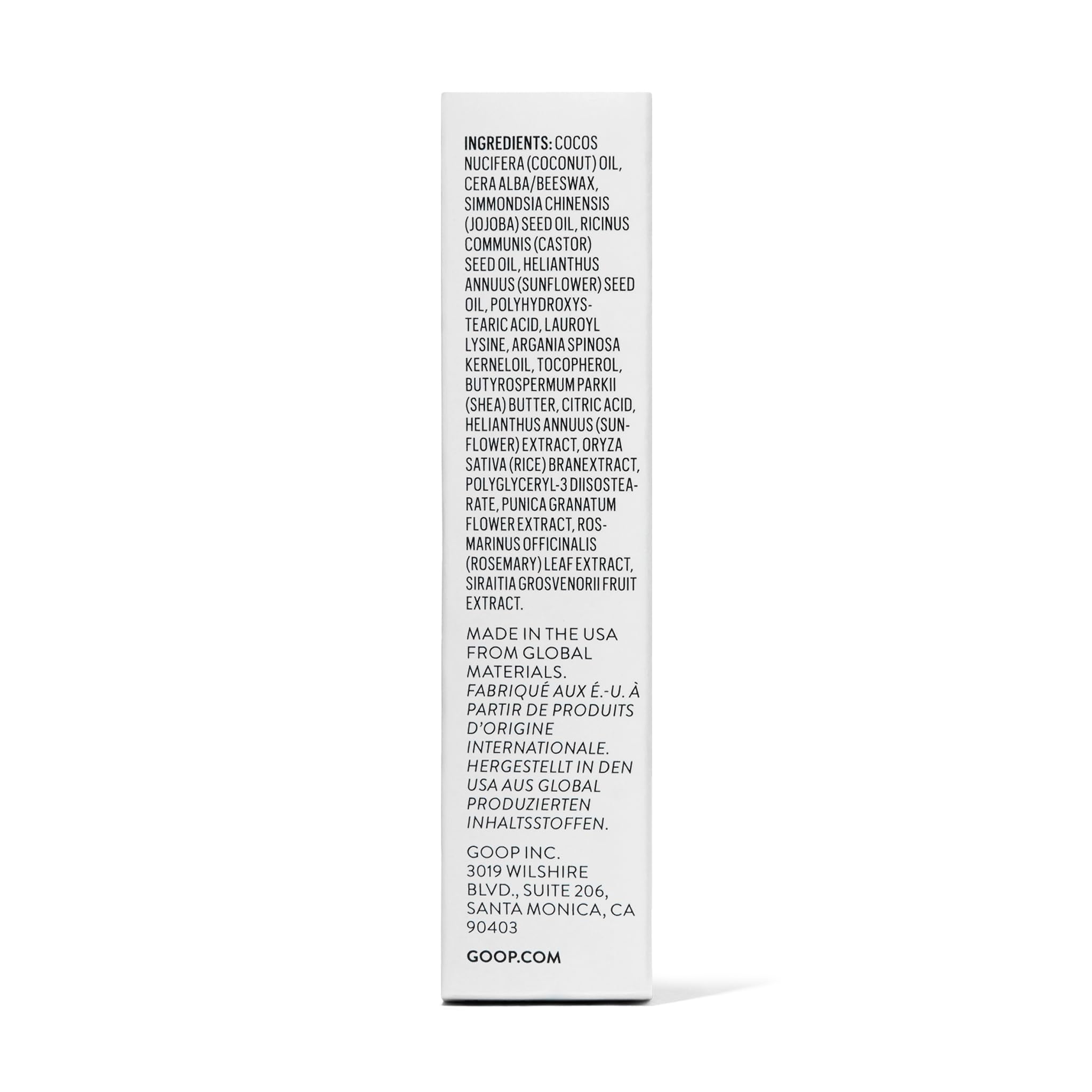 goop Beauty Clean Lip Balm | Dry Lips Treatment | Coconut Oil, Pomegranate Extract