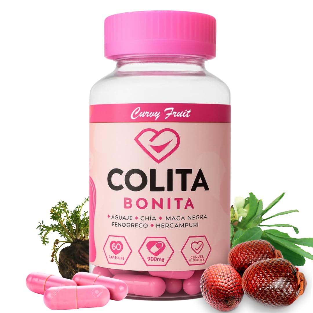 Colita Bonita – Aguaje, Black Maca & Fenugreek Pills – Natural Booty Growth & Hip Shaping Supplement – Supports Curves, Hormonal Balance & Waist Definition – 60 Capsules (30-Day Supply) Curvy Fruit Au supplements