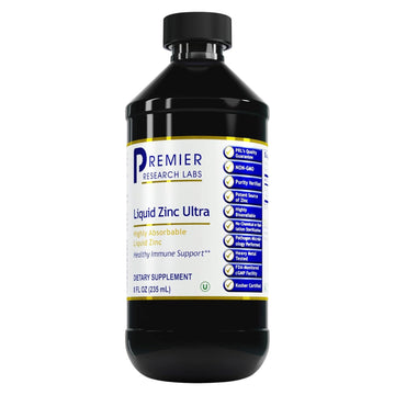 Premier Research Labs Liquid Zinc Ultra Supplement - for Immune Support & Well-Being for Adults & Kids - Highly Absorbable Drops - Used for Rapid Analysis of Zinc Status - 8 fl oz Premier Research Labs Au supplements