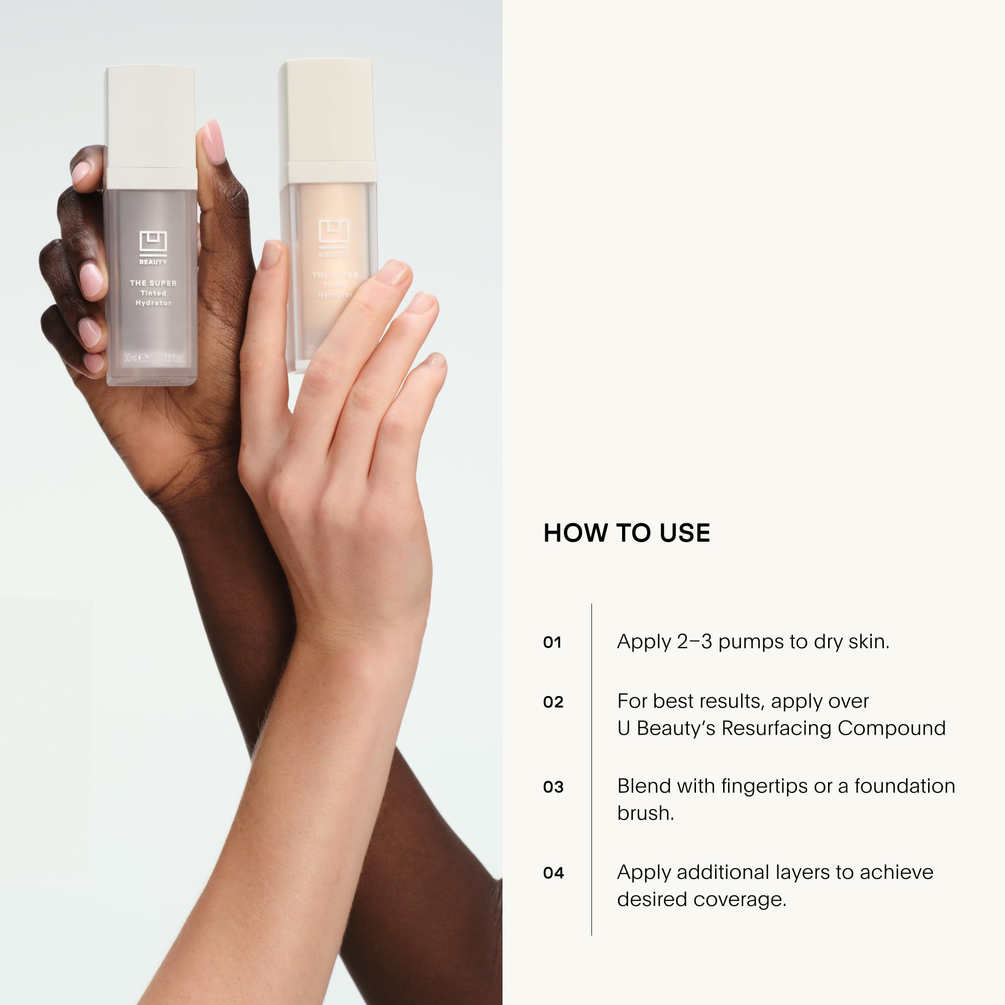 U Beauty The Super Tinted Hydrator Hyaluronic Acid Moisturizing Cream - Mega-Dose Skin Hydrator for Supple, Smooth, and Softer-Looking Skin For Up To 48 Hours - Shade 4-1.0 oz U Beauty Au supplements