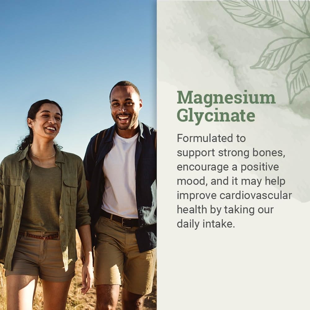 Pure Magnesium Glycinate 500mg - Chelated Magnesium Supplement, High Absorption Capsules for Sleep, Glicinato De Magnesio with Organic MCT Powder (120 Capsules) Earth Harmony Naturals Au supplements