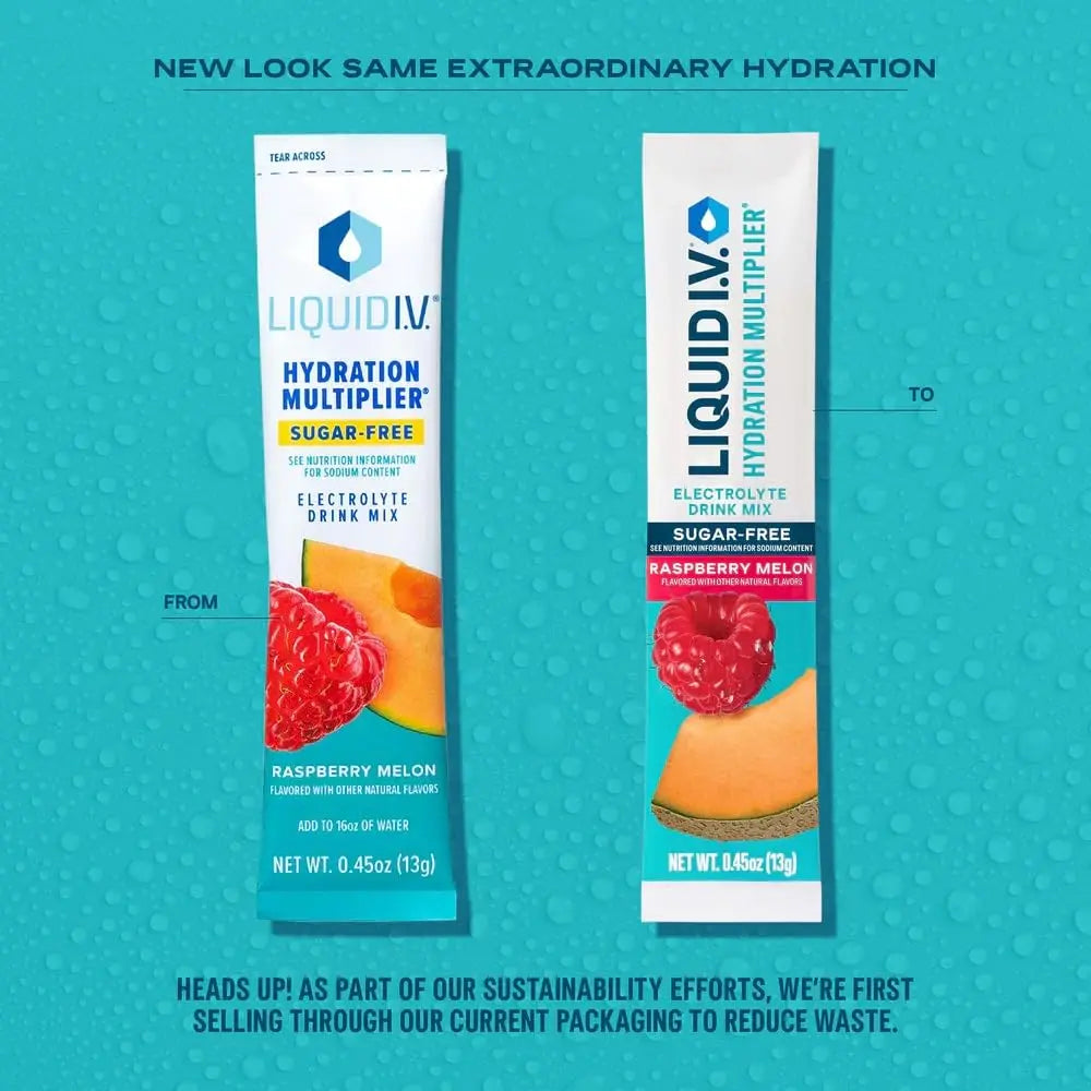 Liquid I.V.® Hydration Multiplier Sugar-Free - Raspberry Melon | Electrolyte Powder Drink Mix | 1 Pack (14 Servings) Liquid I.V. Au supplements