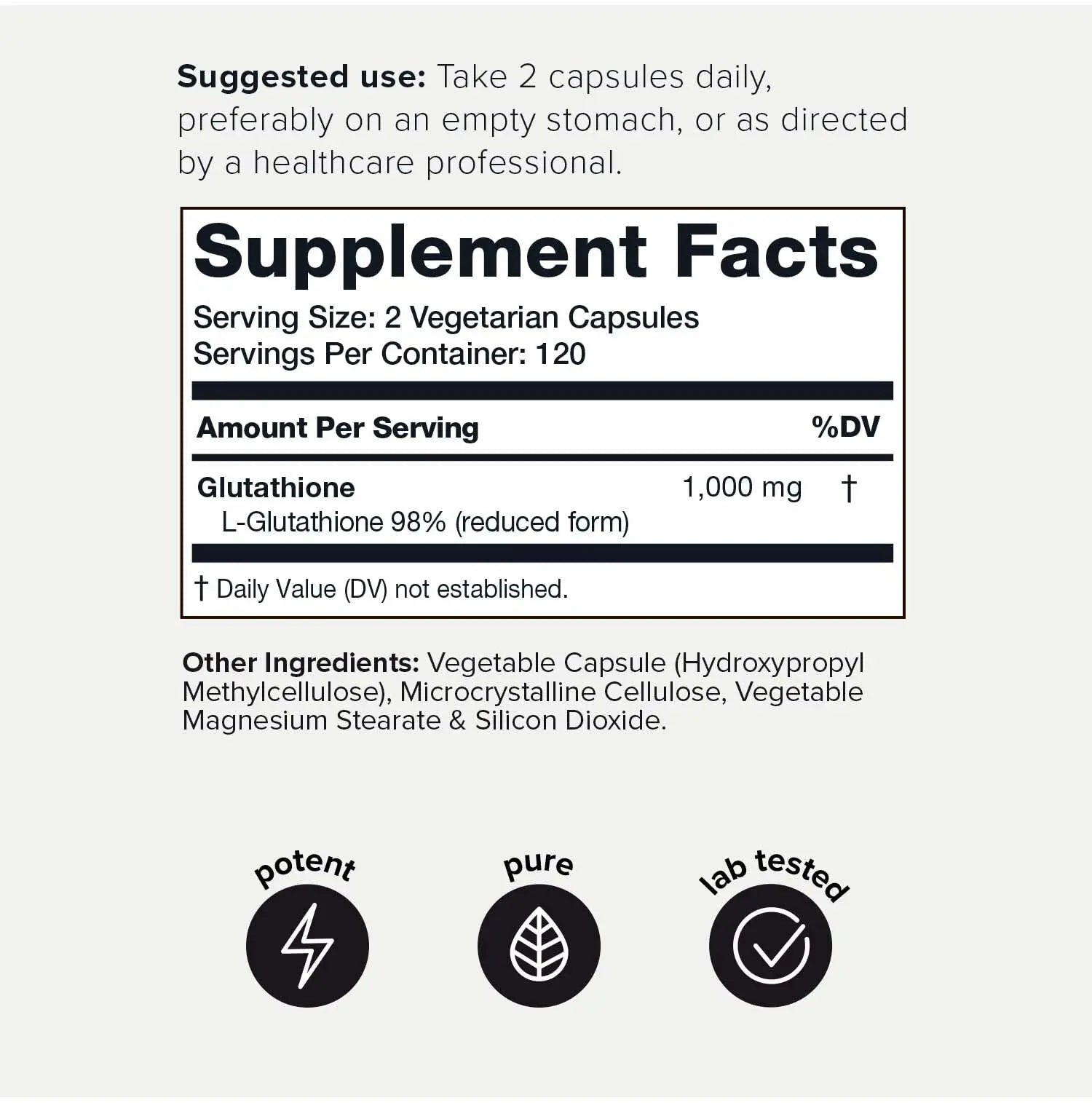 Toniiq Ultra High Strength Glutathione Capsules - 1000mg Concentrated Formula - 98%+ Toniiq Au supplements