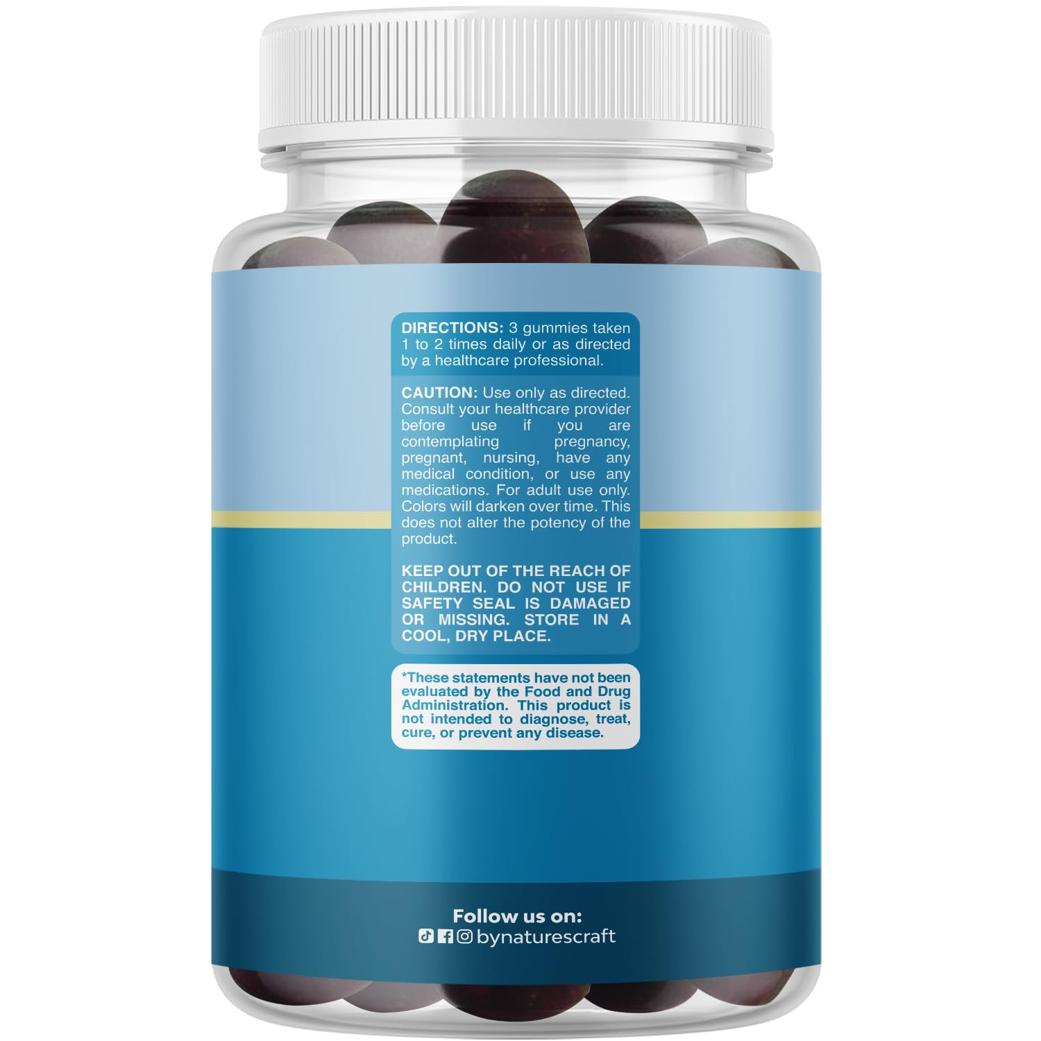Pure Calm and Relaxing Magnesium Supplement - Magnesium for Stress Support & Rest Ease for Adults - High Absorption Mg Citrate Gummies with L Theanine & Ashwagandha for Muscle Cramps - 90 Count Natures Craft Au supplements