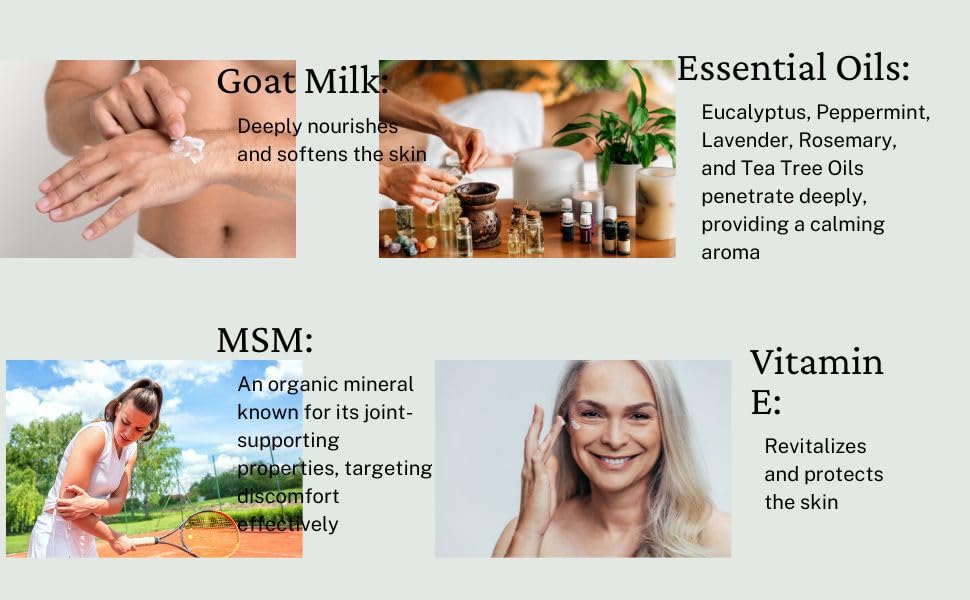 Grace Harbor MSM Cream – Variety 3 Pack – Daily Skin, Joint and Muscle Rub – Best Goat Milk Unscented Baby Lotion for Severly Dry Skin – Therapeutic Essential Oils and Fragrance Free – 4 oz Grace Harbor International Au supplements