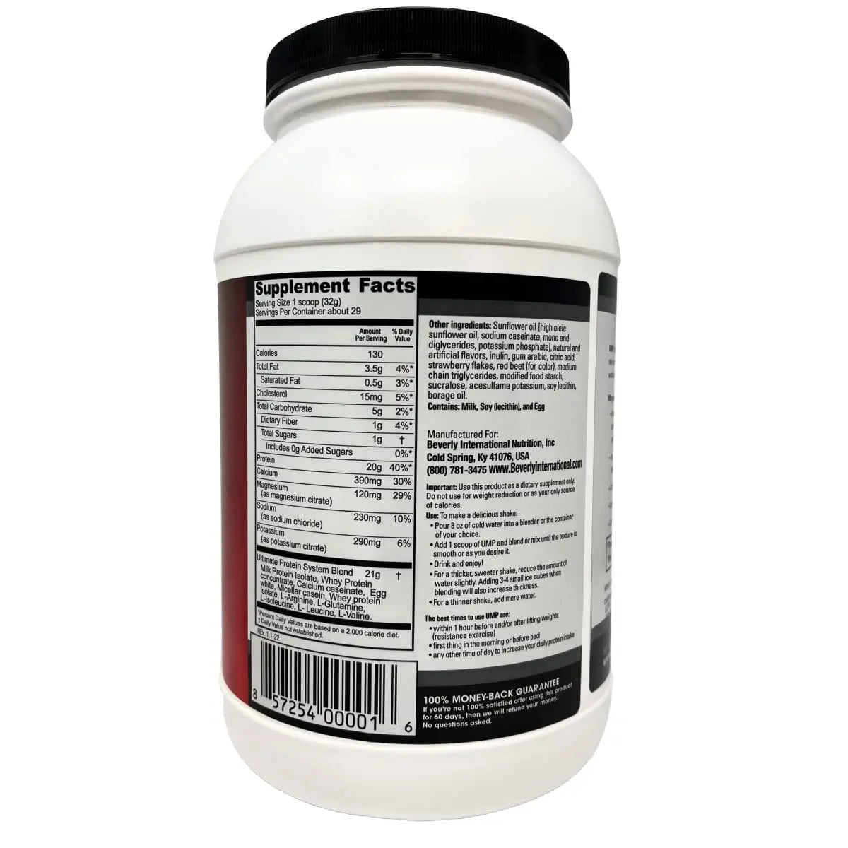 Beverly International UMP Protein Powder, Strawberry. Unique Whey-Casein Ratio Beverly International Au supplements