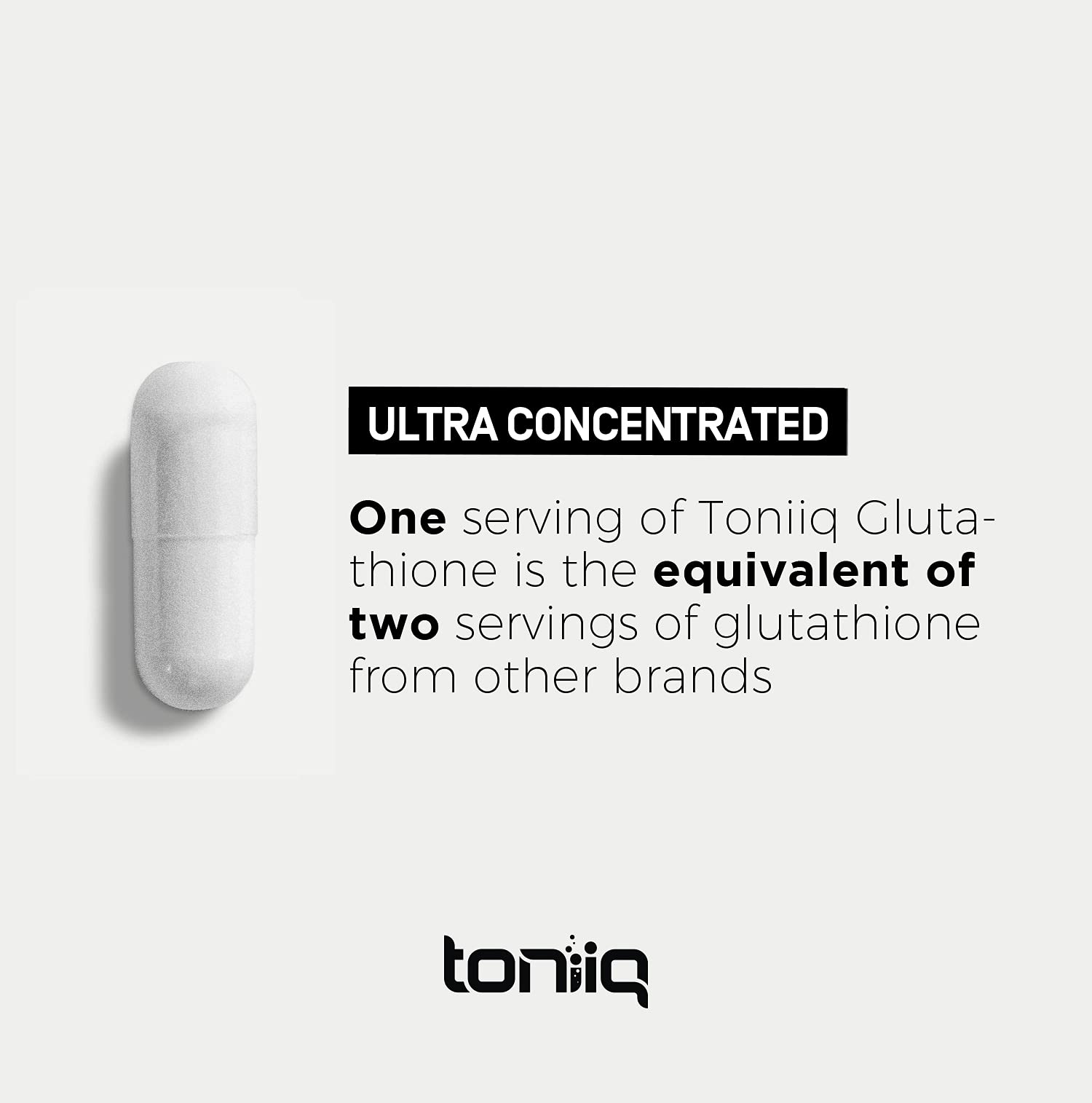 Toniiq Ultra High Strength Glutathione Capsules - 1000mg Concentrated Formula - 98%+ Highly Purified and Bioavailable - Non-GMO Fermentation - 240 Capsules Reduced Glutathione Supplement Toniiq Au supplements