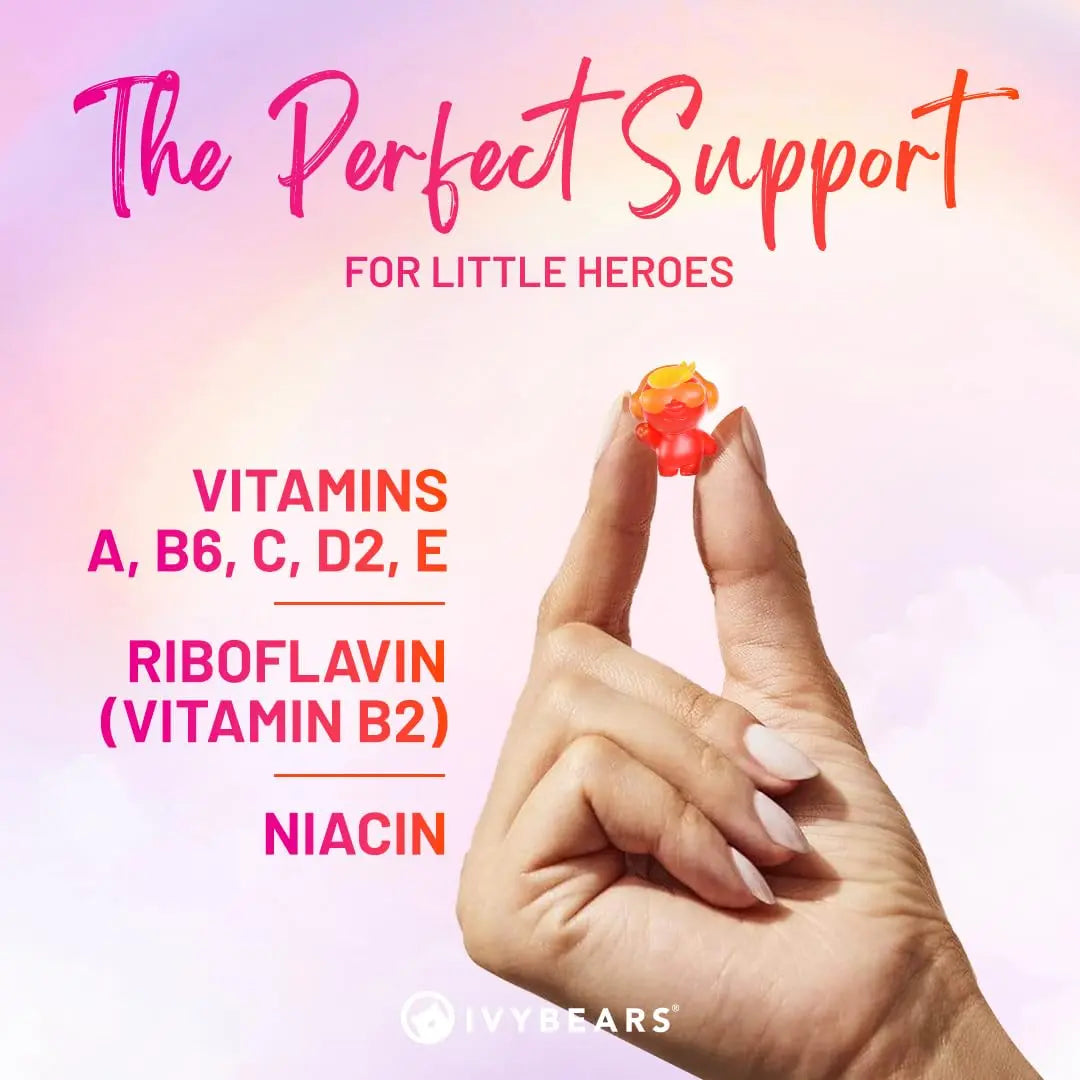 IvyBears® Superpower Kids - Multivitamin Gummies for Immune Support - Strengthen Children's Immune Systems with Vitamins C, D2, B6, A IvyBears Au supplements