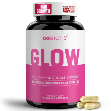 GOBIOTIX Hair Skin and Nails Vitamin Supplement - 10000mcg Biotin Pills with Hyaluronic Acid, Folate, Iron, Magnesium, and Zinc GOBIOTIX Au supplements