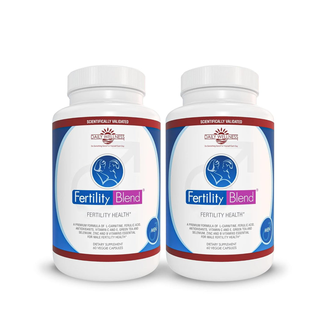 Fertility Blend Daily Wellness for Men - Male Fertility Supplements, Vitamin Blend Pills - Male Count Pre-Conception for Him - Fertility Supplements for Men - 60 Capsules, 2 Pack Fertility Blend Au supplements