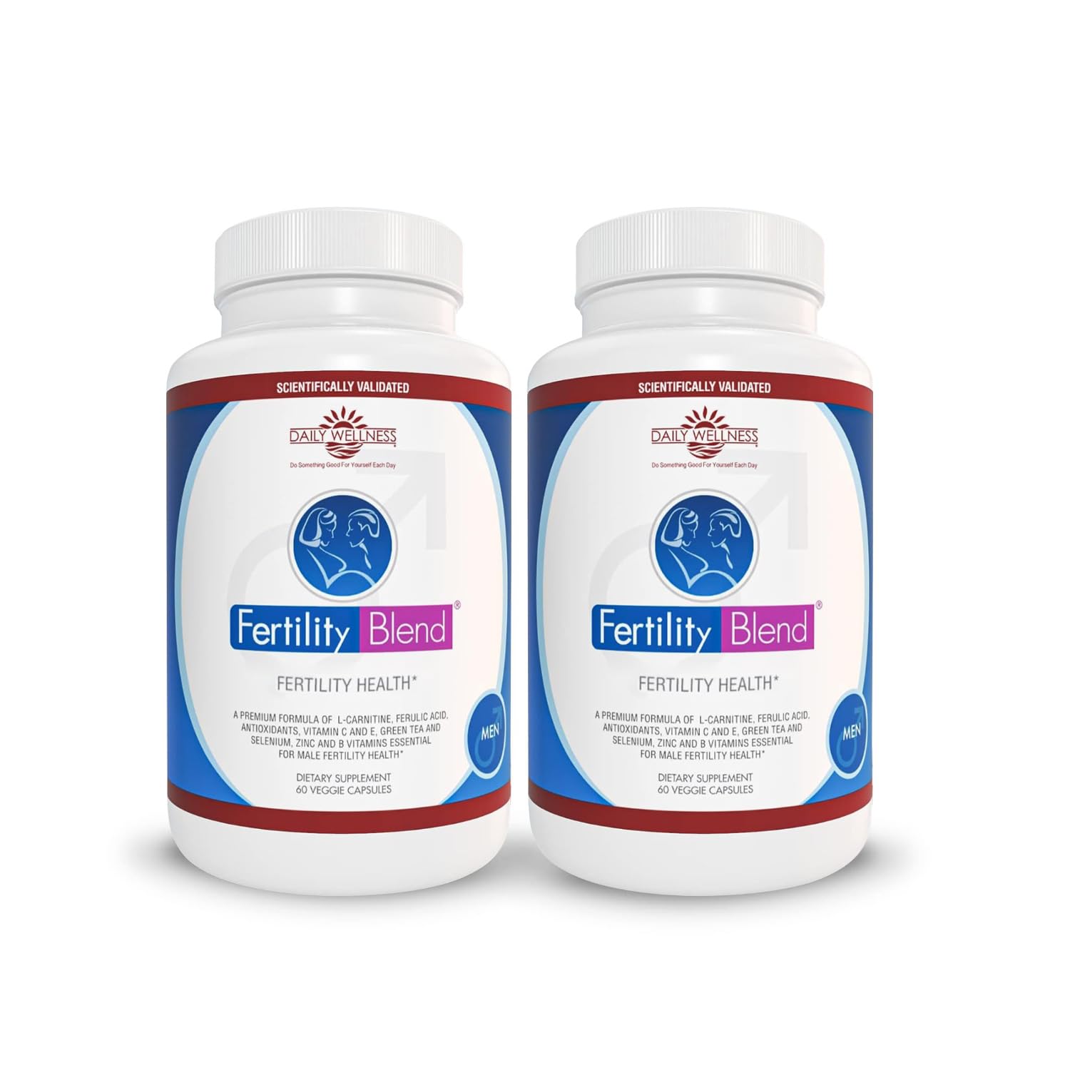 Fertility Blend Daily Wellness for Men - Male Fertility Supplements, Vitamin Blend Pills - Male Count Pre-Conception for Him - Fertility Supplements for Men - 60 Capsules, 2 Pack Fertility Blend Au supplements