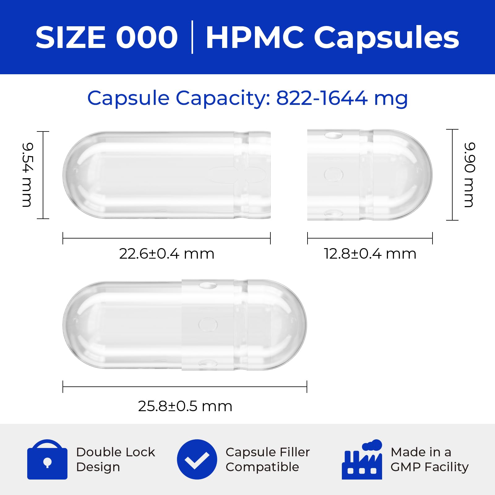 ATLEMISME Empty Vegan Capsules Size 000-1000 Count Vegetable Capsules for DIY Filling with 2 Micro Lab Spoons ATLEMISME Au supplements