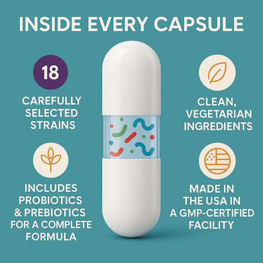Organic Excellence Probiotics for Women – 30 Billion CFU 18 Strains Prebiotics & Sporebiotics – Gut, Vaginal, Digestive, Immune & Urinary Tract Support – 30 Capsules Organic Excellence Au supplements