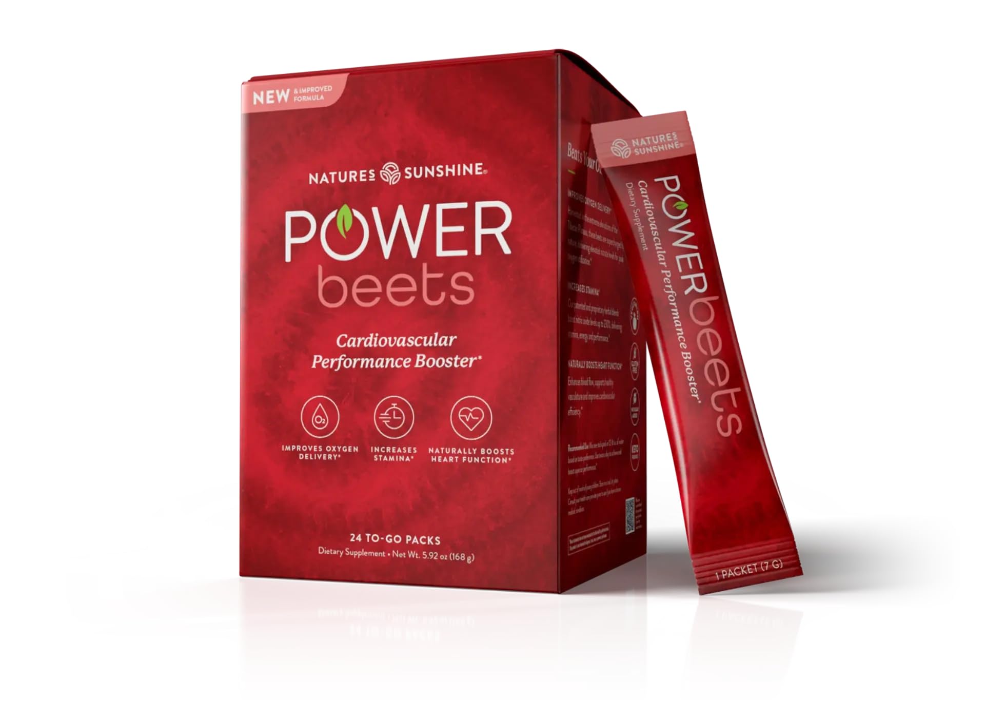 Nature's Sunshine Power Beets – Patented Nutrient Blend of Beet Root Powder and Nutrients to Promote Performance, Mental Clarity, & Vitality – Non-GMO, Soy & Gluten Free – 24 to-Go Packs Nature's Sunshine Au supplements