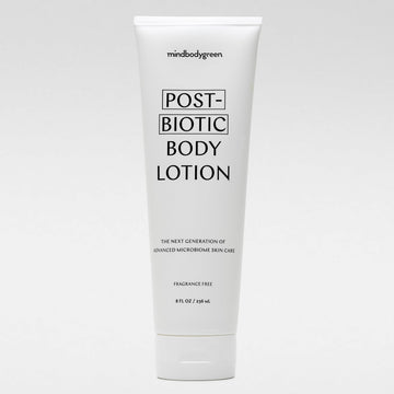 mindbodygreen postbiotic body lotion - Ultra-hydrating, firming, and clean body lotion with next-gen pre and postbiotics, aloe, oat oil, shea butter, coenzyme QIO. Vegan. Paraben and phthalate free. mindbodygreen Au supplements